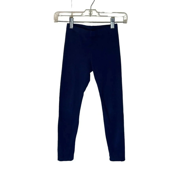 Cat & Jack Girls Navy Blue Leggings Medium 7/8 Elastic Waist Pull On Skinny Kids - Picture 1 of 5